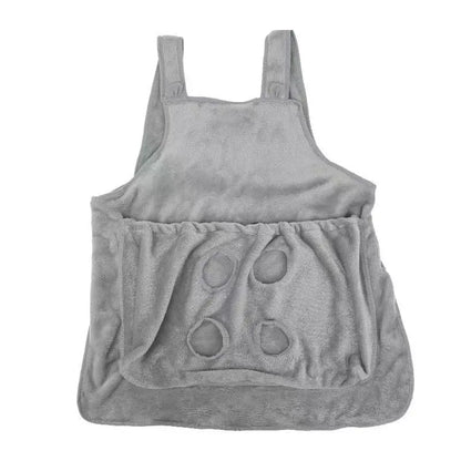 Plush Cat Carrier Apron with Cozy Pouch
