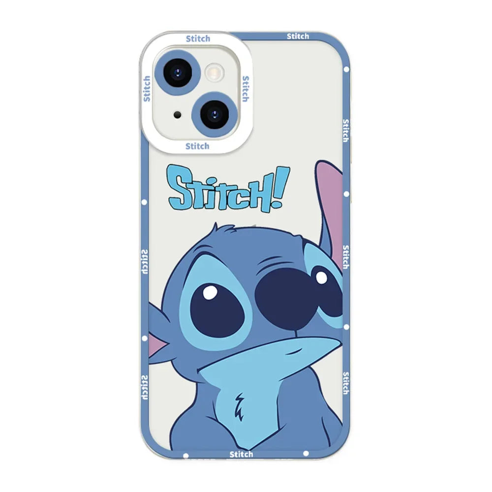 Cartoon Lilo Stitch Cute Phone Case For Iphone 14 15 12 13 Mini 11 Pro Max Xs XR