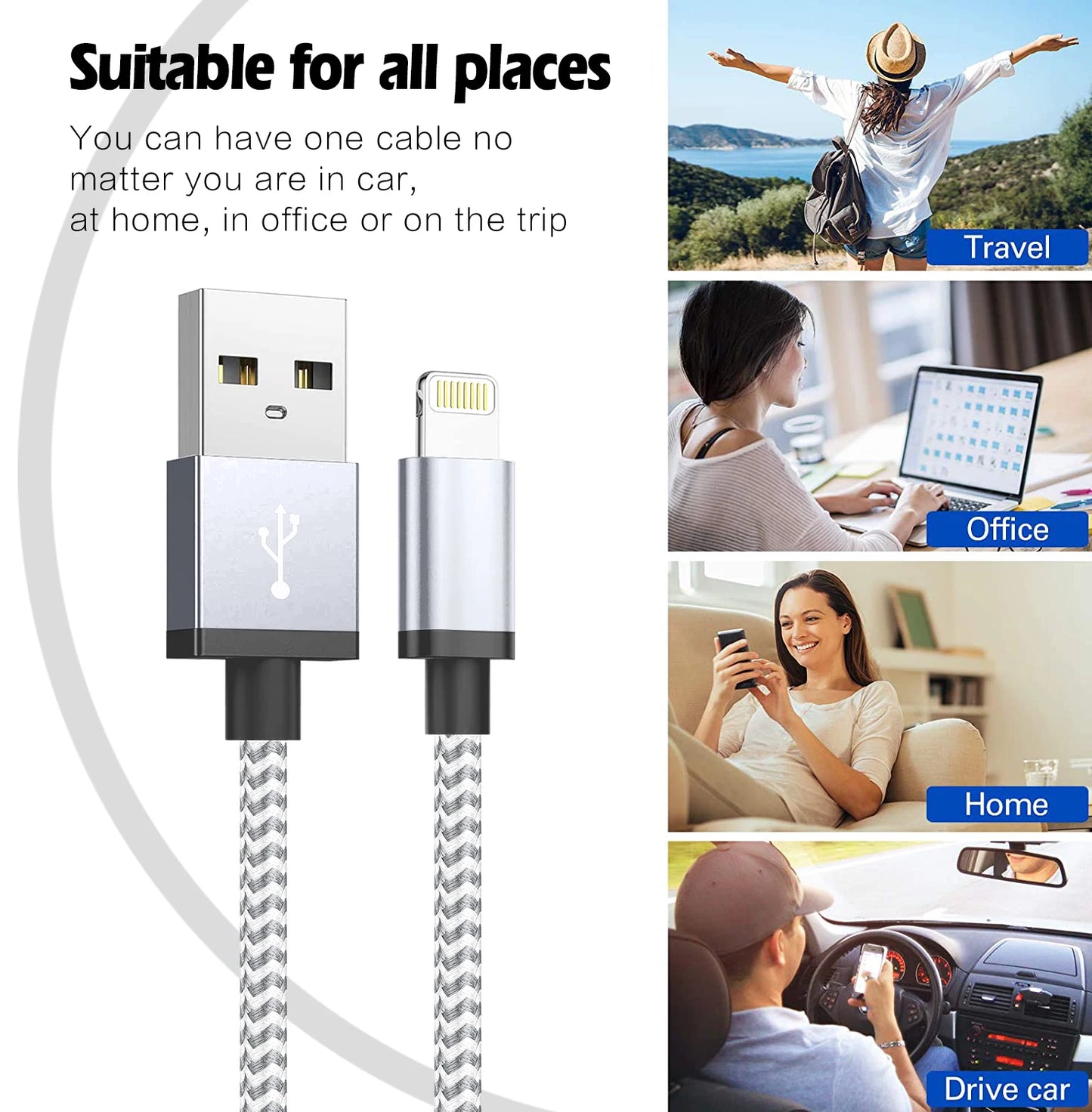 Braided Lightning Charging Cable