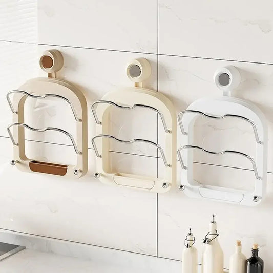 Wall-Mounted Pot Lid Organizer Rack
