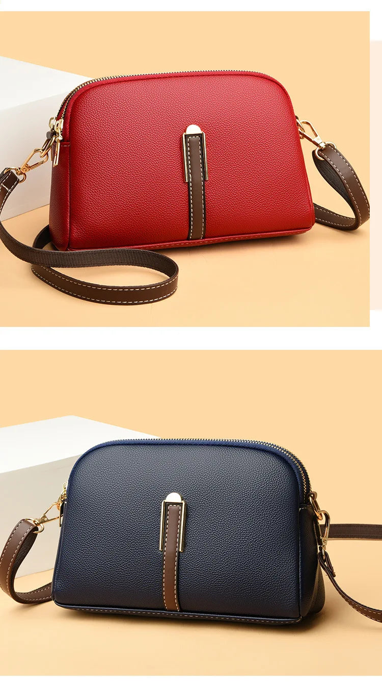 Women’s Genuine Cowhide Leather Crossbody Messenger Bag