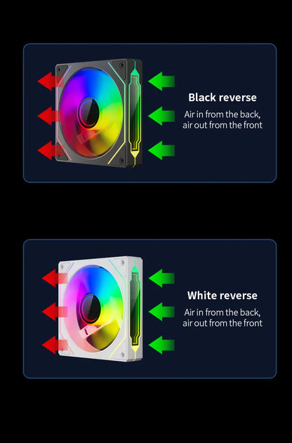 120mm ARGB Infinity Mirror Cooling Fan with PWM Control