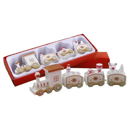 Painted Christmas Train Tabletop Ornament