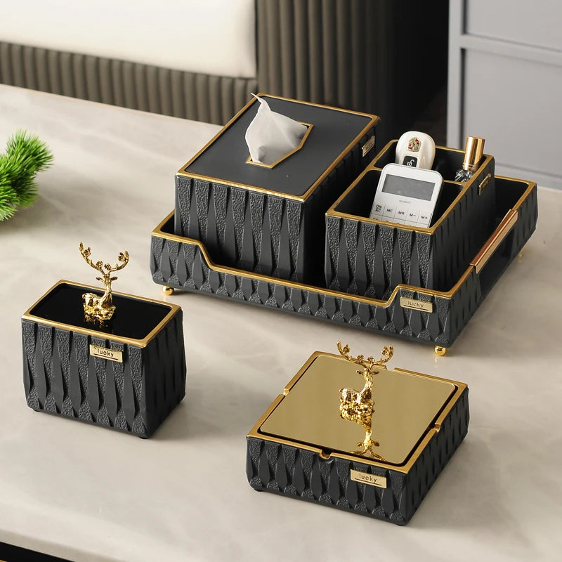 Luxury Resin Tissue Box Organizer