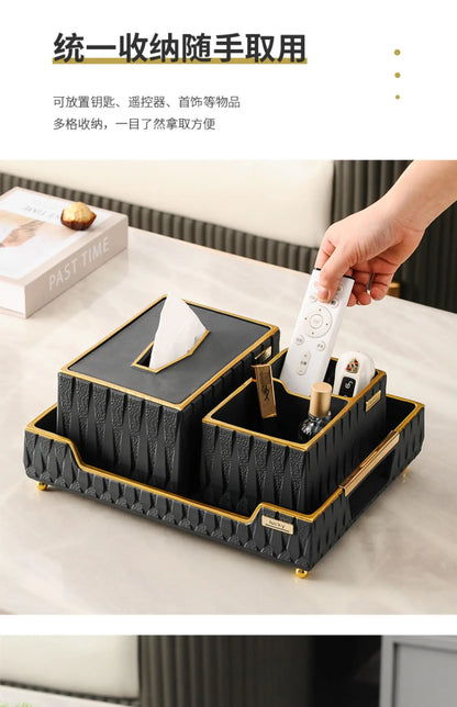 Luxury Resin Tissue Box Organizer