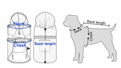 Waterproof Reflective Dog Raincoat