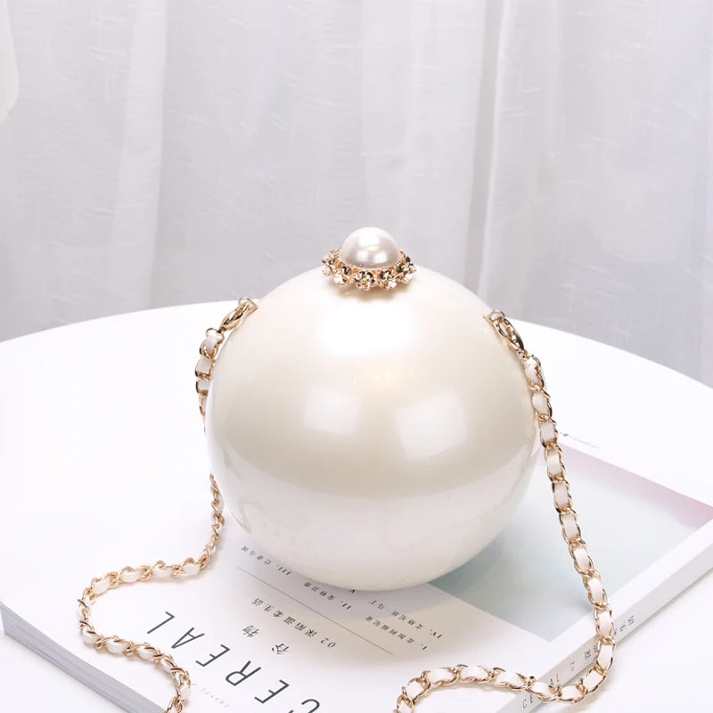Pearl Sphere Evening Crossbody Bag