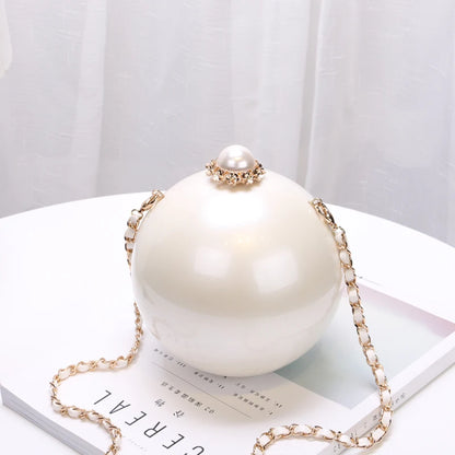 Pearl Sphere Evening Crossbody Bag