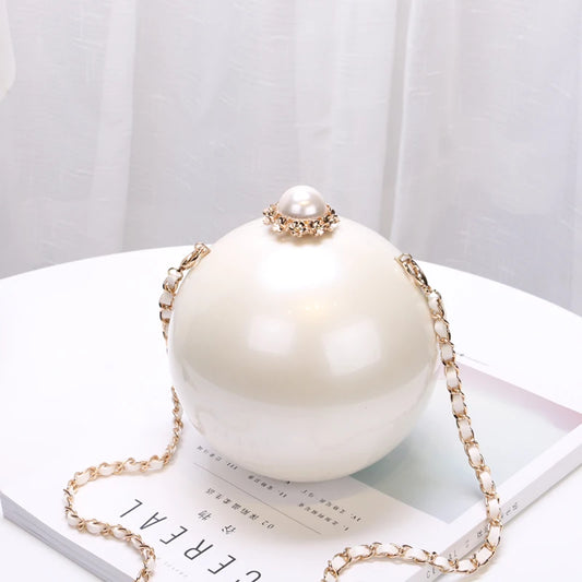 Pearl Sphere Evening Clutch Bag
