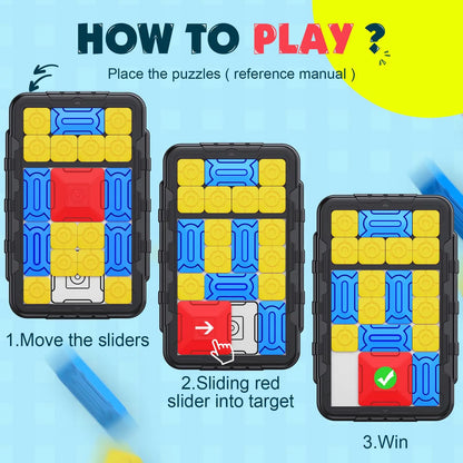 Huarong Road Sliding Block Brain Teaser Puzzle Game