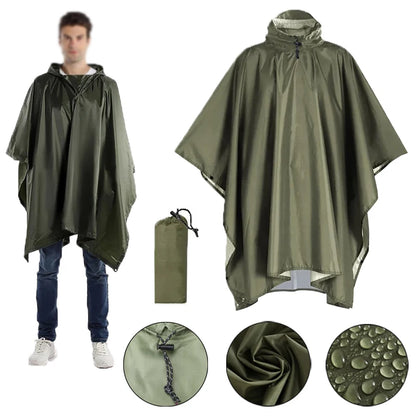3-in-1 Tactical Rain Poncho