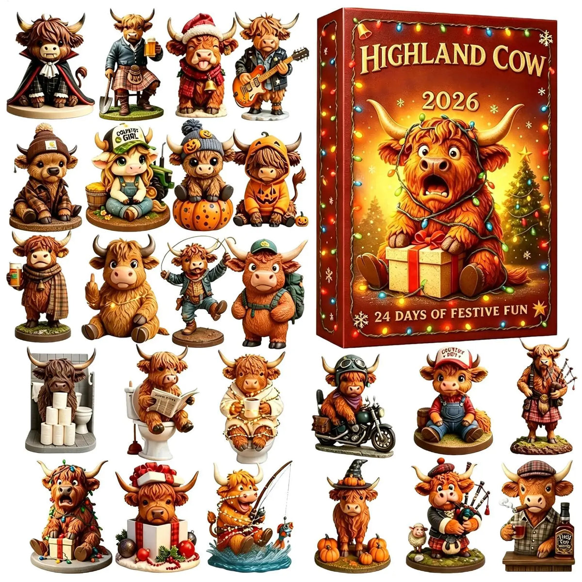 24-Day Christmas Cow Advent Calendar