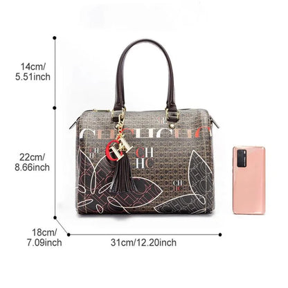 Floral Print Large Capacity Tote Handbag