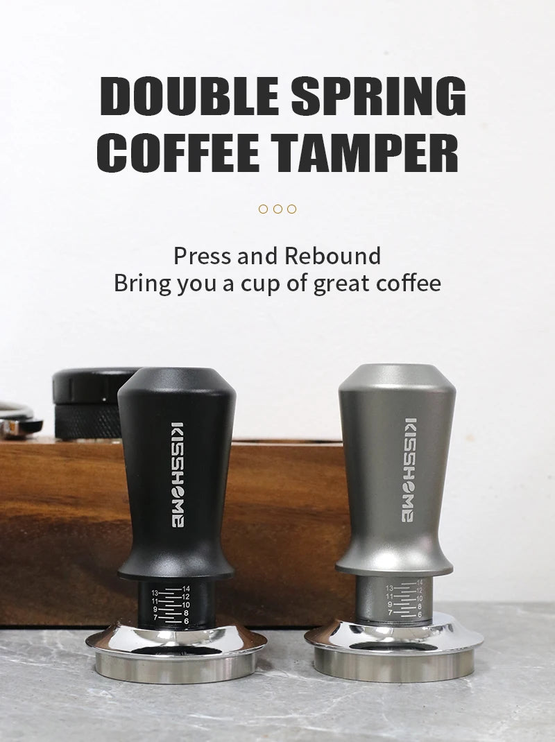 30lb Calibrated Coffee Tamper with Double Spring for Espresso Portafilters