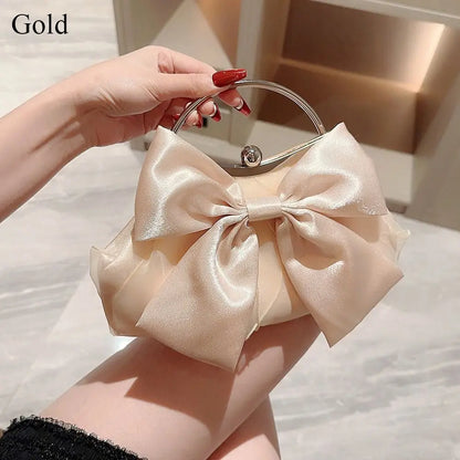 Rhinestone Bow Evening Clutch