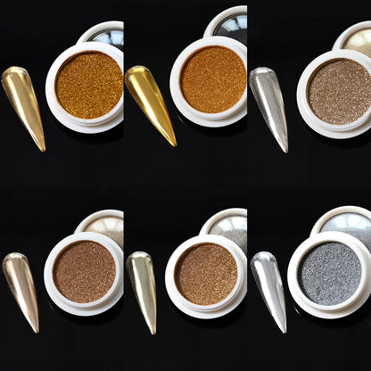 Mirror Chrome Nail Powder Pigment Set