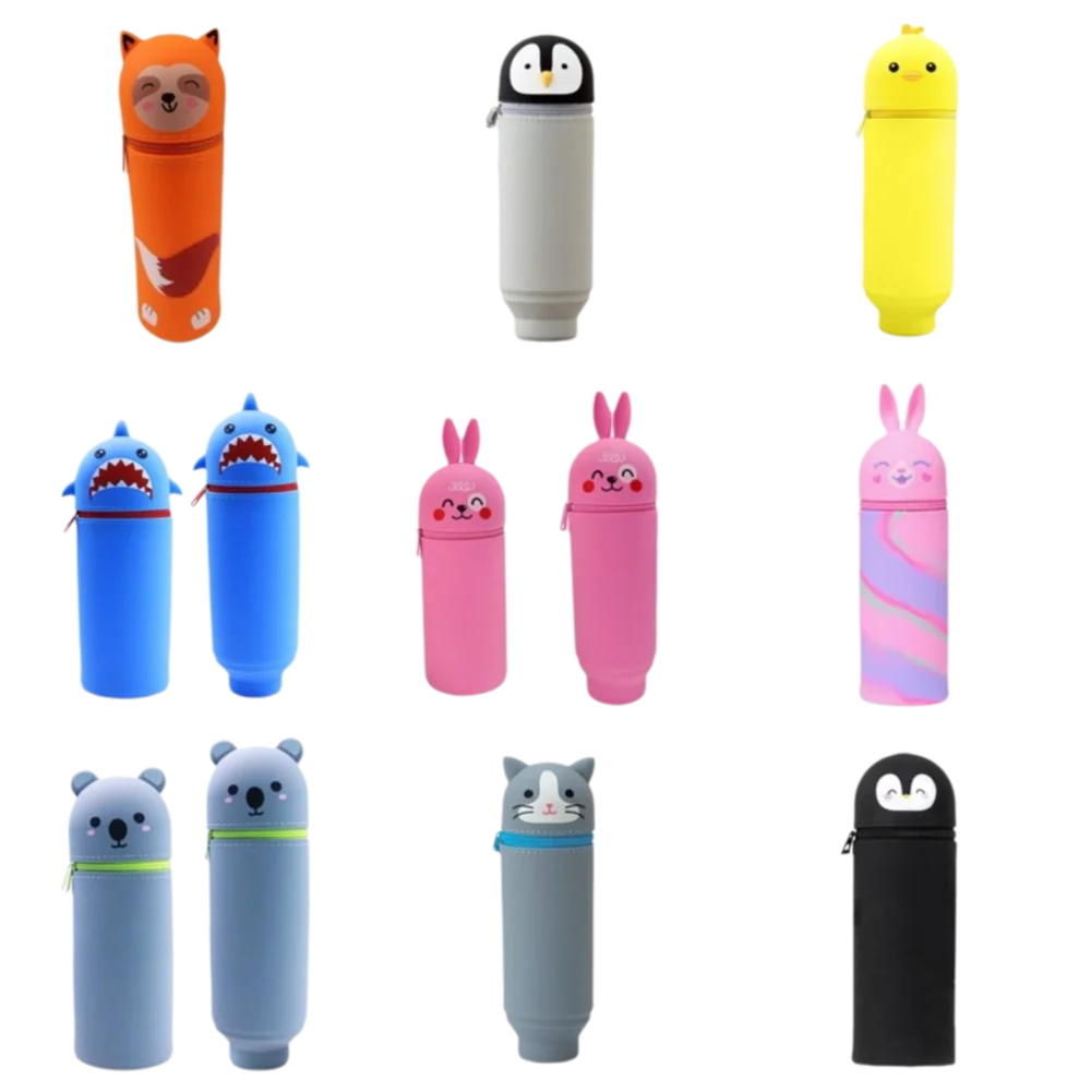 Foldable Animal Silicone Pencil Case