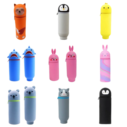 Foldable Animal Silicone Pencil Case