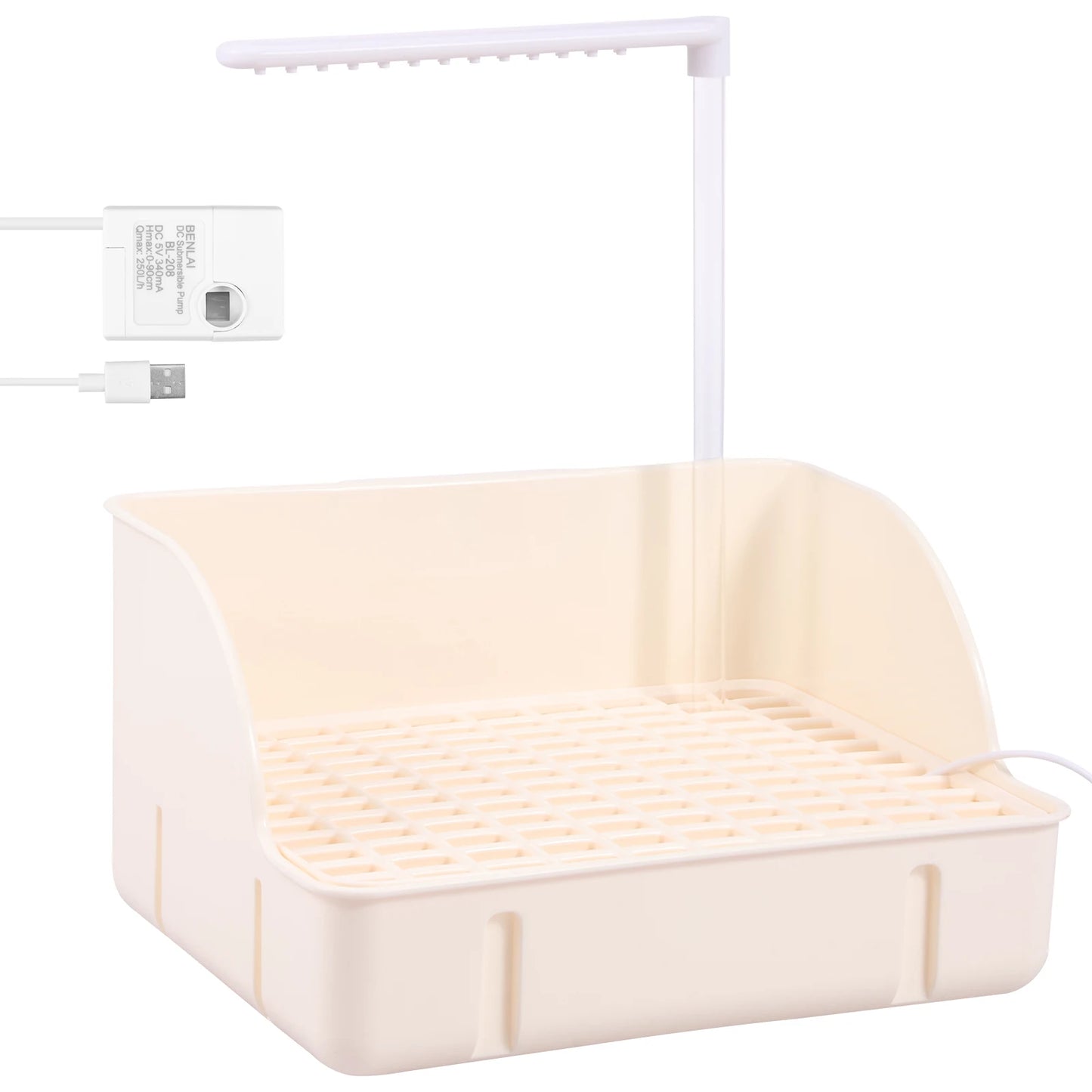 Automatic Bird Bath with Circulating Water Fountain