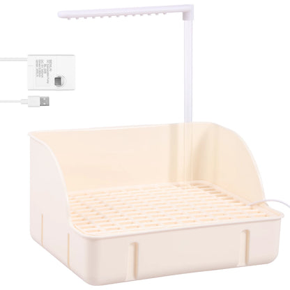 Automatic Bird Bath with Circulating Water Fountain