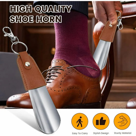 Portable Stainless Steel Shoe Horn Keychain