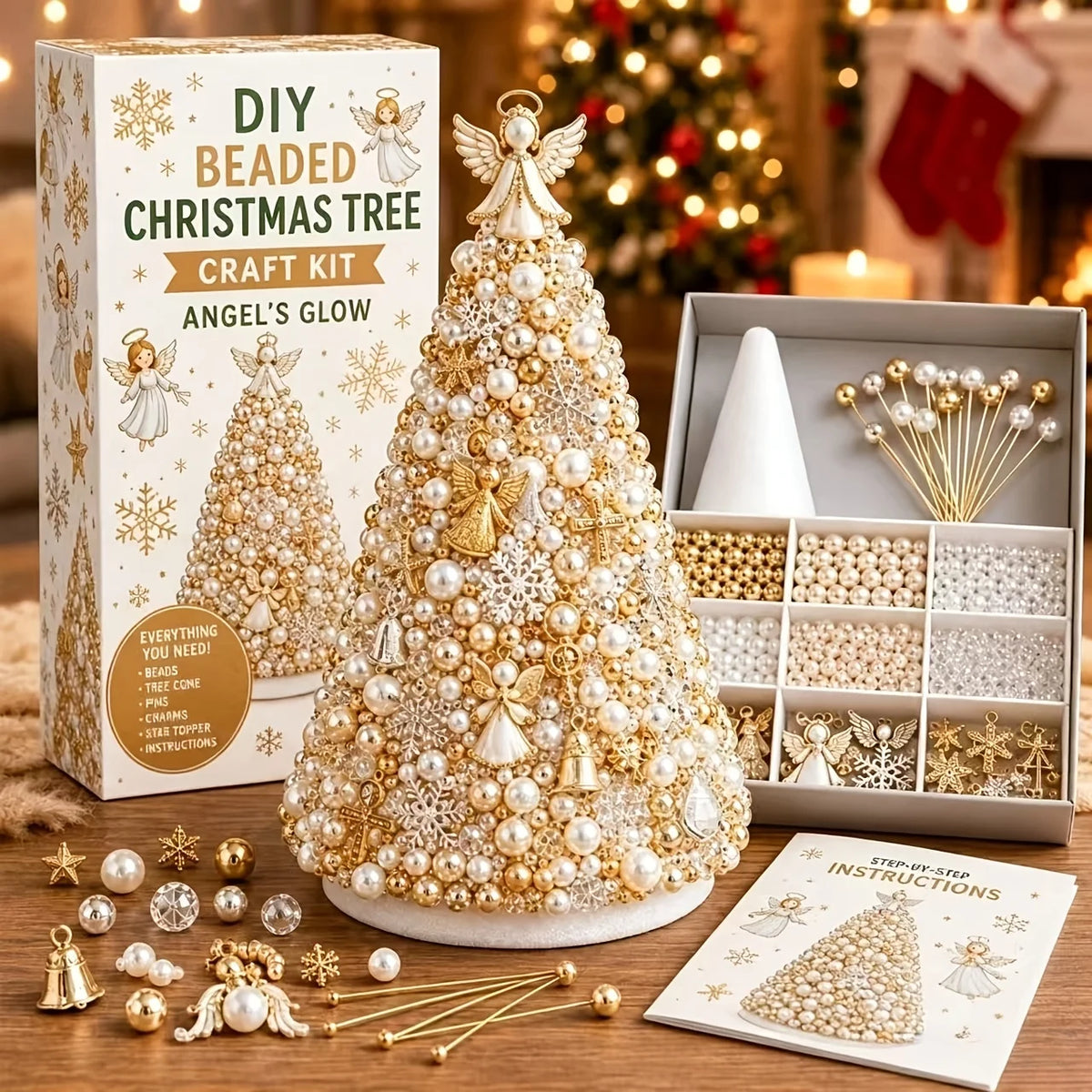 DIY Beaded Christmas Tree Craft Kit