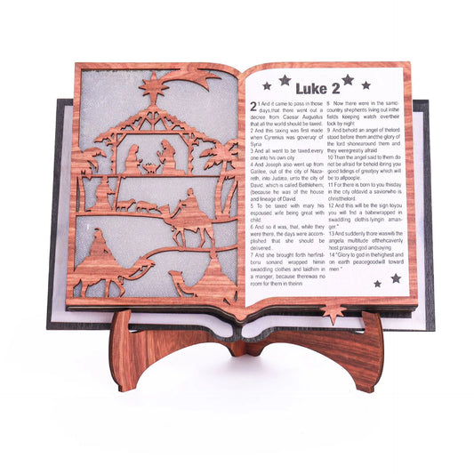 Illuminated Holy Bible Nativity Decoration