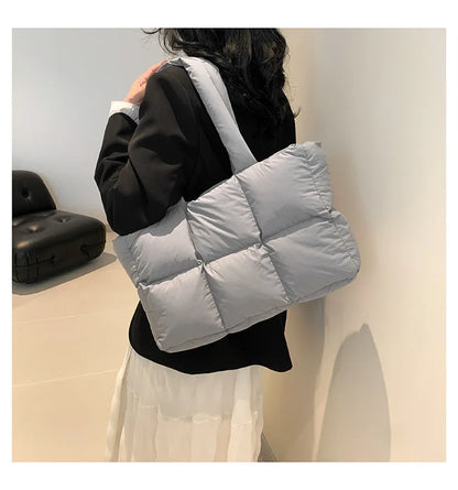 Quilted Large Capacity Tote Shoulder Bag