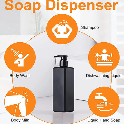 500ml Black Plastic Soap Dispenser