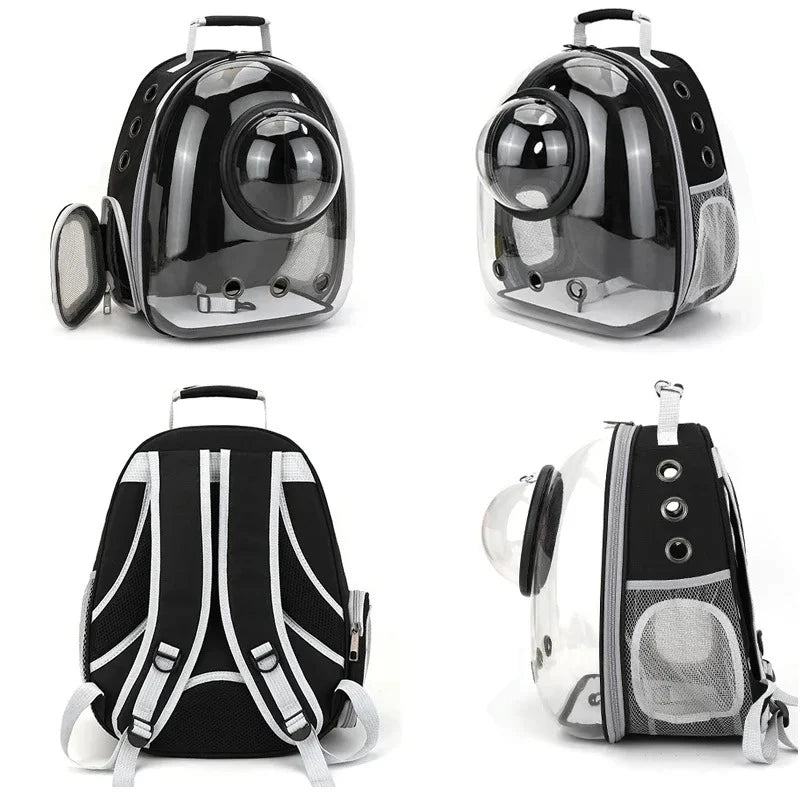 Transparent Space Capsule Pet Carrier Backpack – Portable Cat & Dog Bag