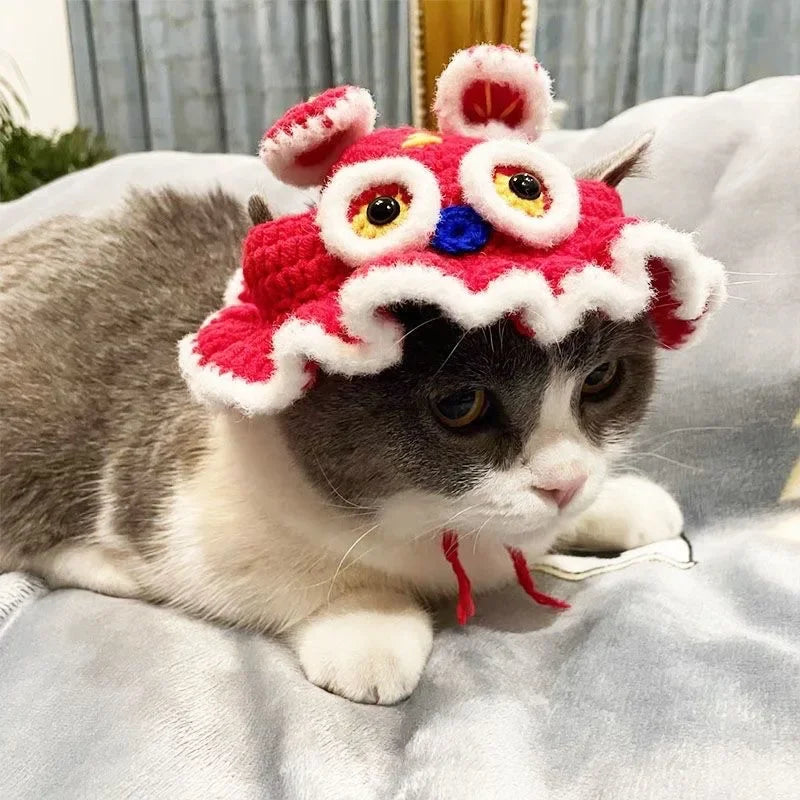 Autumn & Winter Knitted Cat Hat