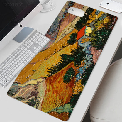 Large Non-Slip Mouse Pad with Van Gogh Inspired Artwork