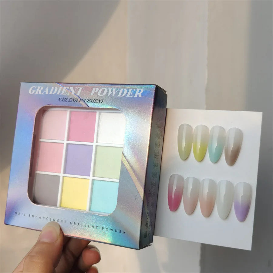 9-Color Chrome Nail Powder Set
