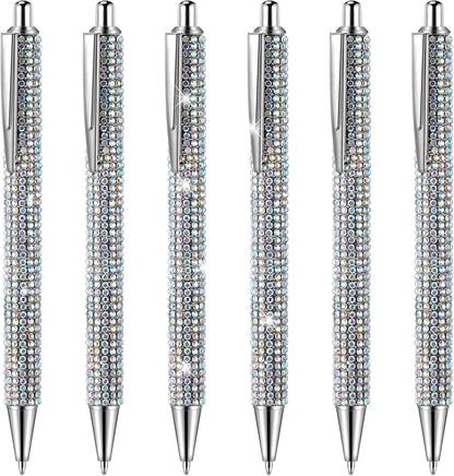 Sparkly Retractable Black Ink Pens for Office, School & Gifts