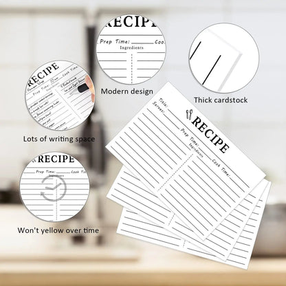 Blank Kitchen Recipe Cards