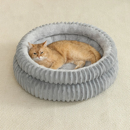 Plush Round Pet Nest Bed