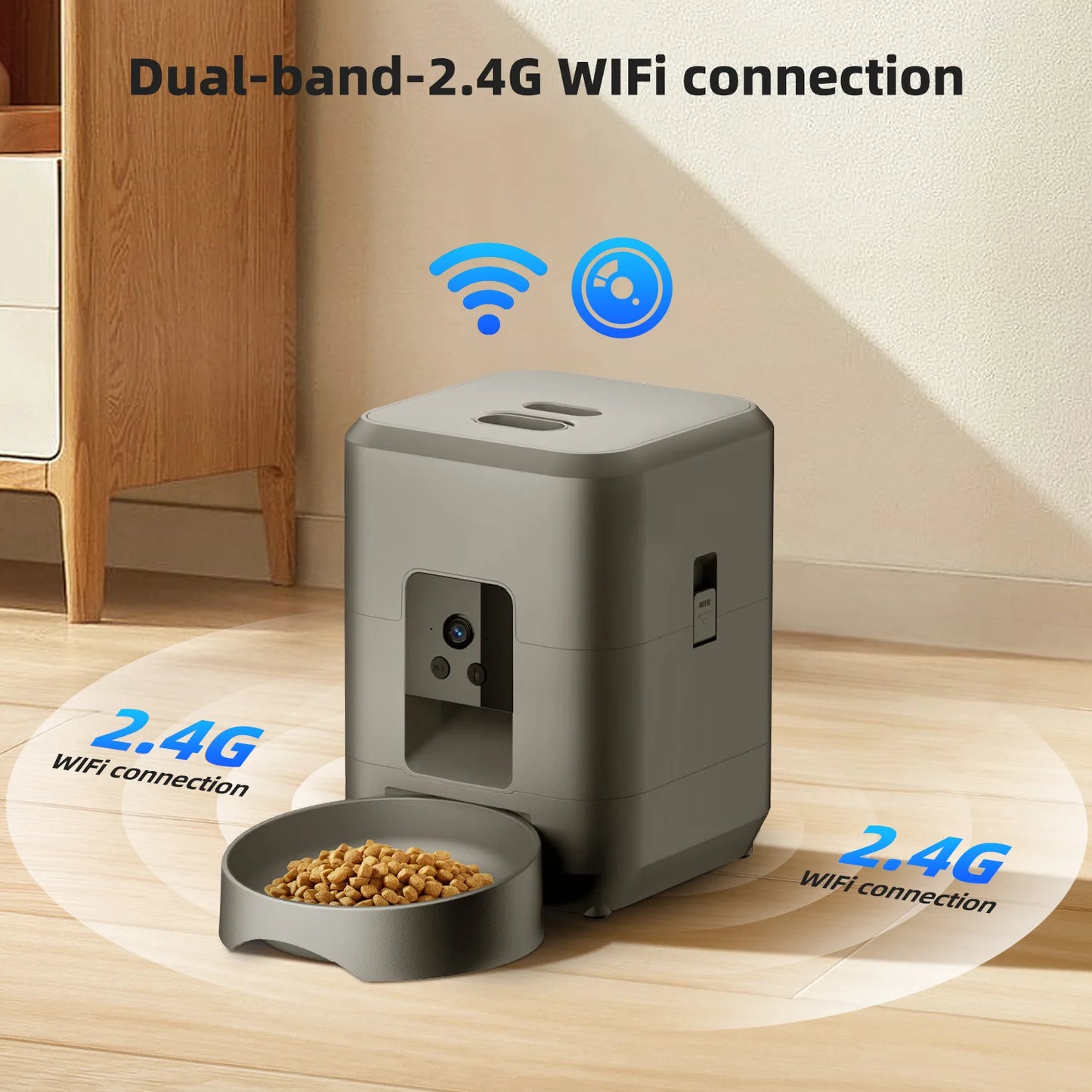 Smart Wi-Fi Pet Feeder with Camera