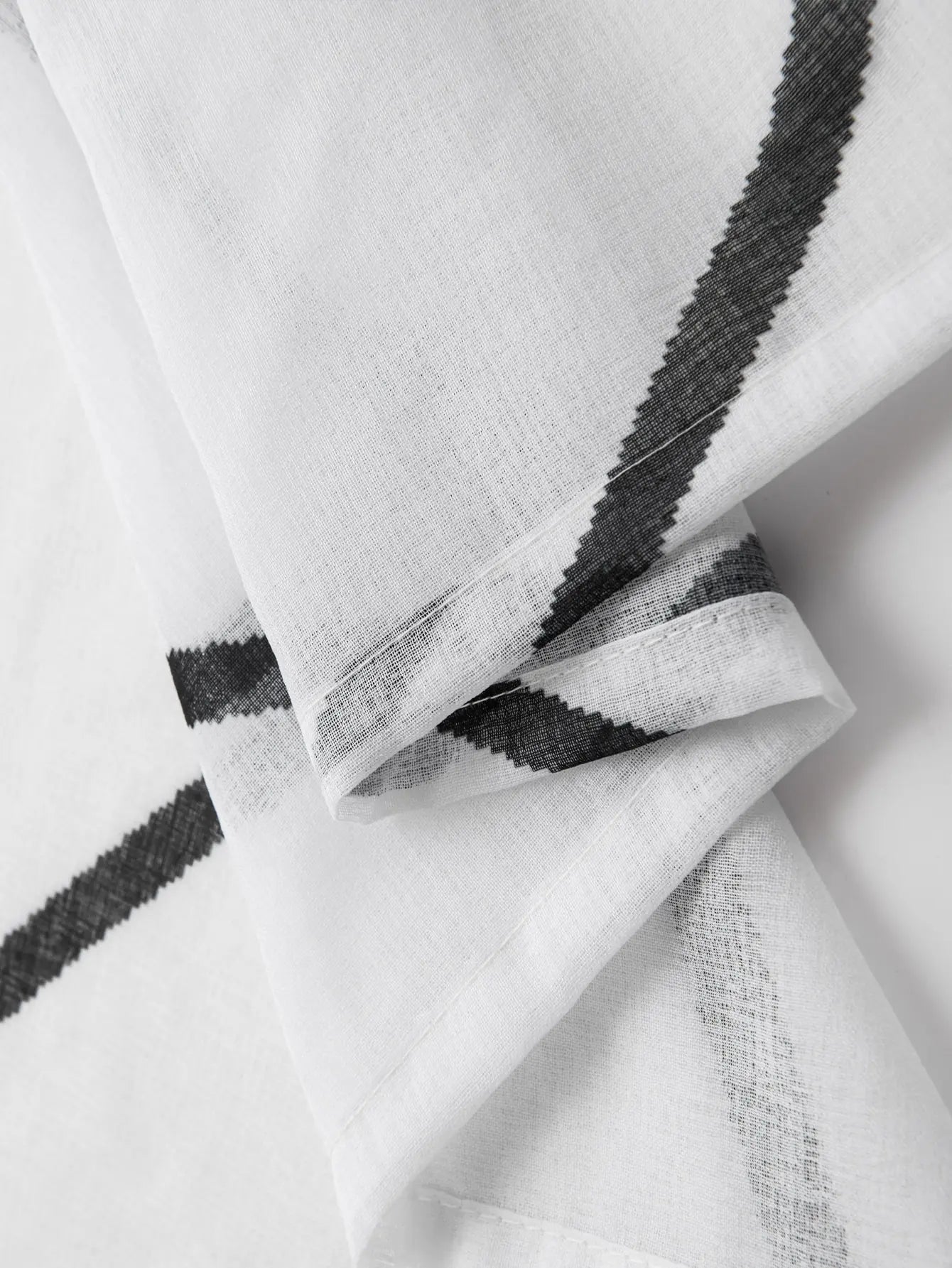 White Sheer Mesh Curtains