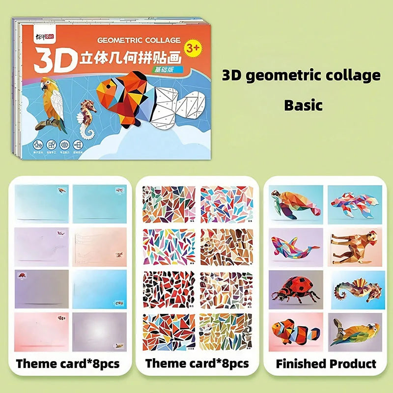 3D Animal Puzzle Sticker Book