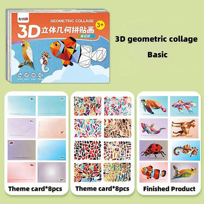 3D Animal Puzzle Sticker Book