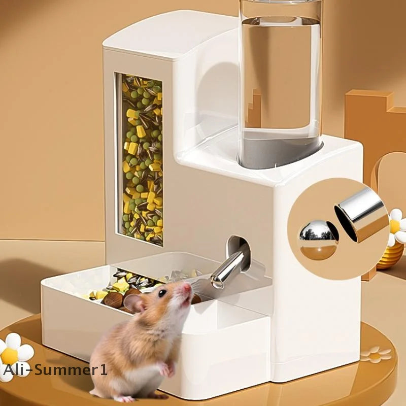 2-in-1 Automatic Hamster Feeder & Water Dispenser
