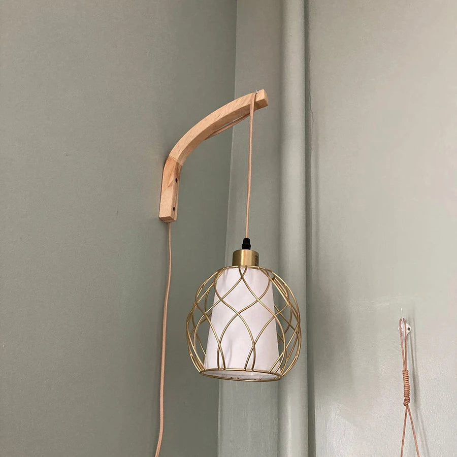 Natural Wooden Wall Plant Hanger