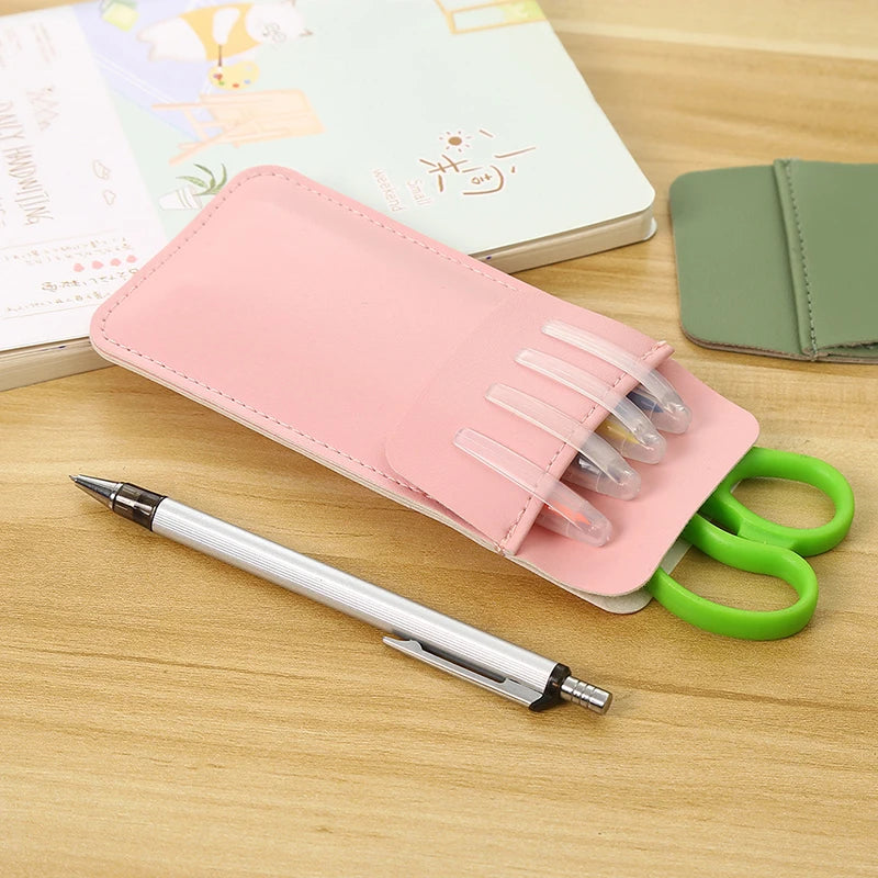 PU Leather Pocket Pen Holder Pouch