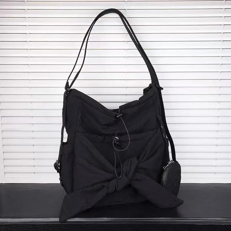 Minimalist Nylon Shoulder Tote Bag