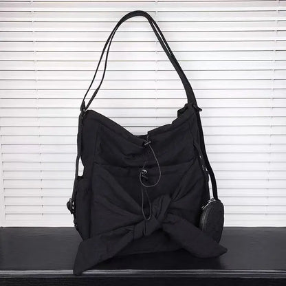 Minimalist Nylon Shoulder Tote Bag
