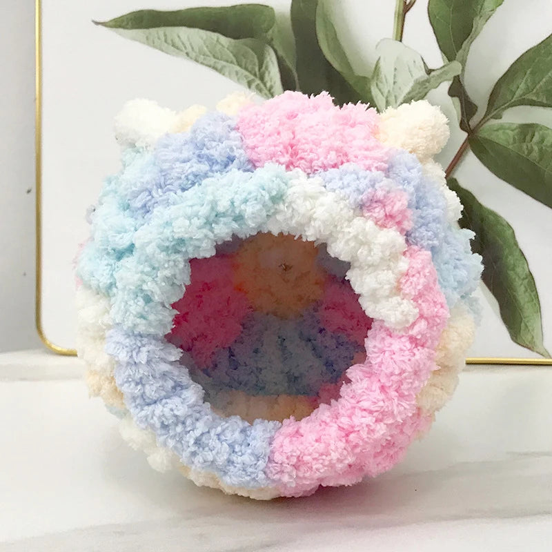 Warm Coral Velvet Bird Nesting Hut