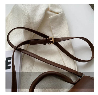Vintage PU Leather Satchel Shoulder Bag