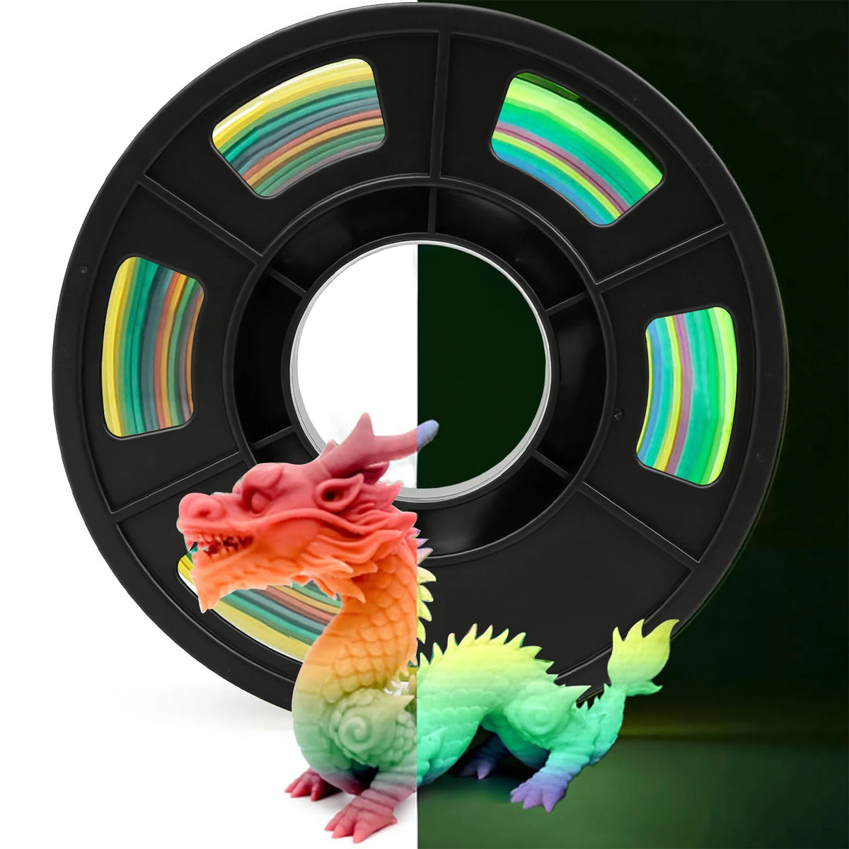 Glow-in-the-Dark PLA 3D Printer Filament Bundle