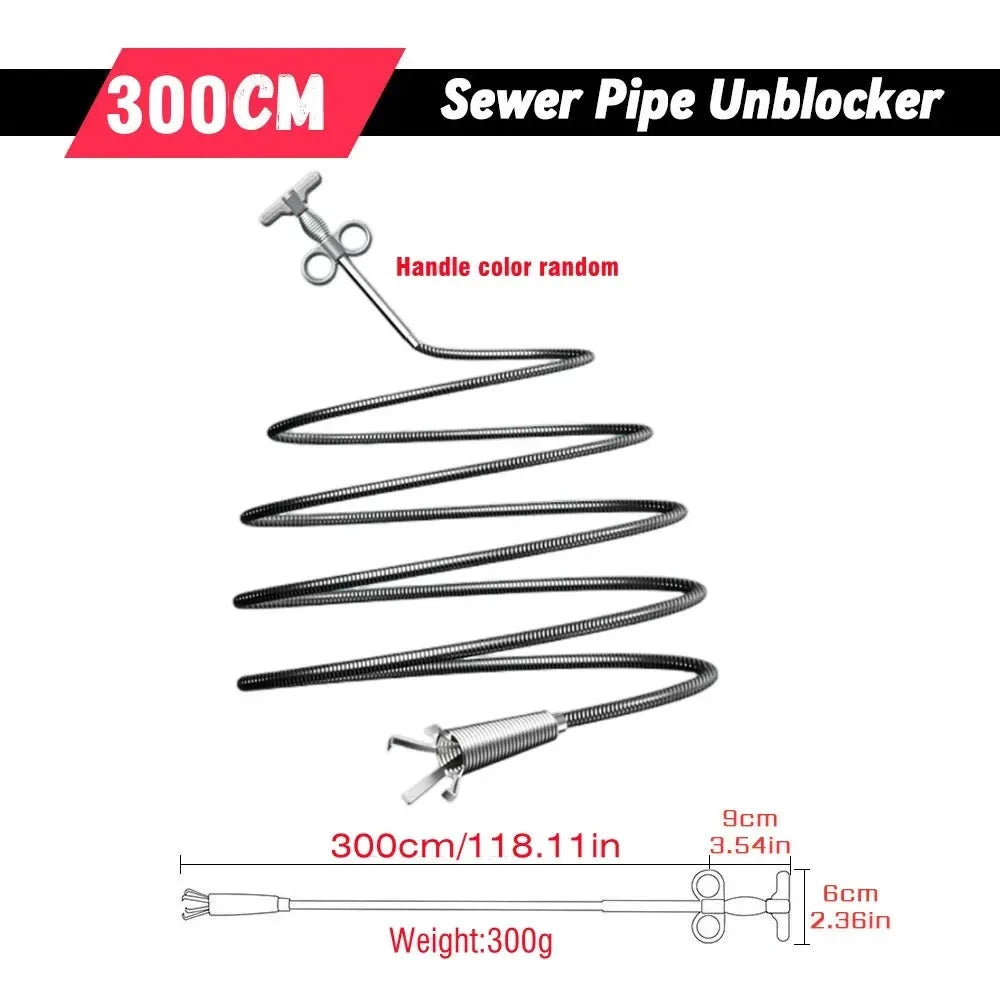 Stainless Steel Drain Cleaning Snake Tool