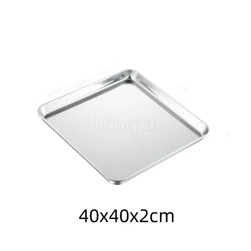 Golden Stainless Steel Food Serving Tray